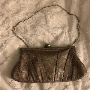 Jessica McClintok Sparkle Clutch with Chain